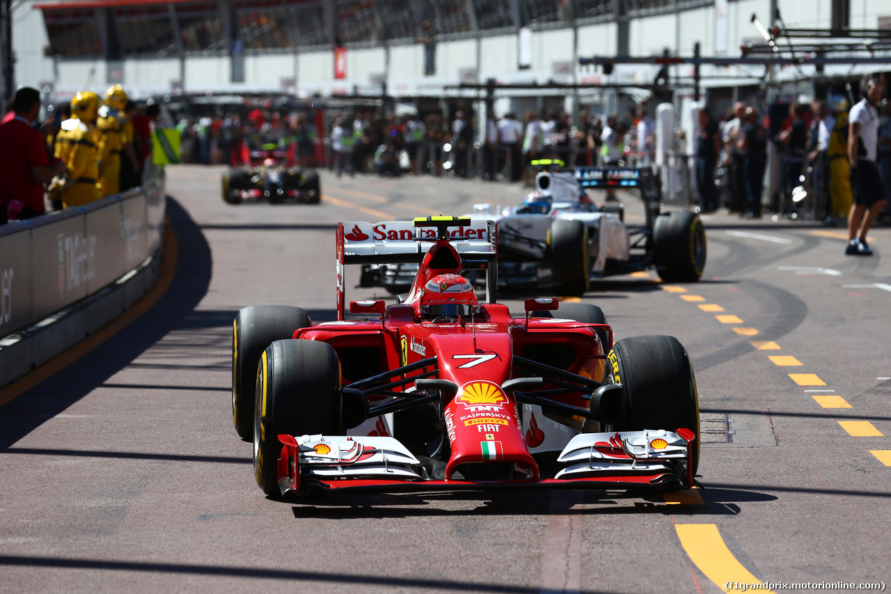 GP MONACO, 24.05.2014- Prove Libere 3, Kimi Raikkonen (FIN) Ferrari F14-T
