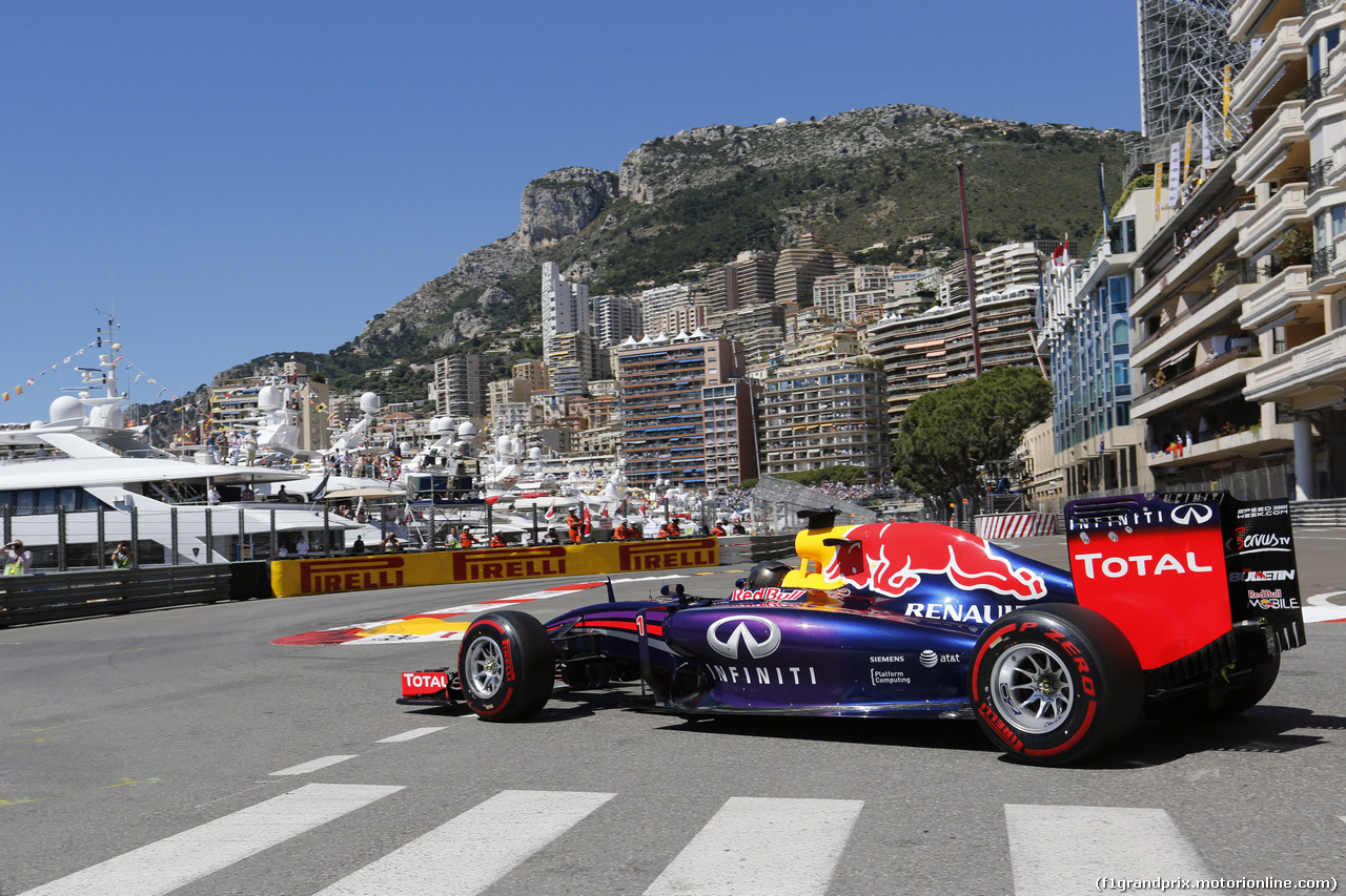 GP MONACO, 24.05.2014- Prove Libere 3, Sebastian Vettel (GER) Red Bull Racing RB10