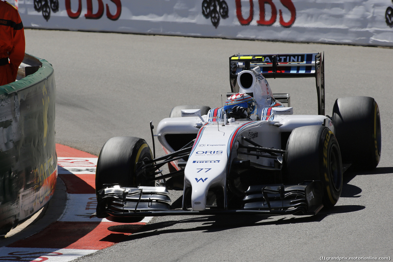 GP MONACO, 24.05.2014- Prove Libere 3, Valtteri Bottas (FIN) Williams F1 Team FW36