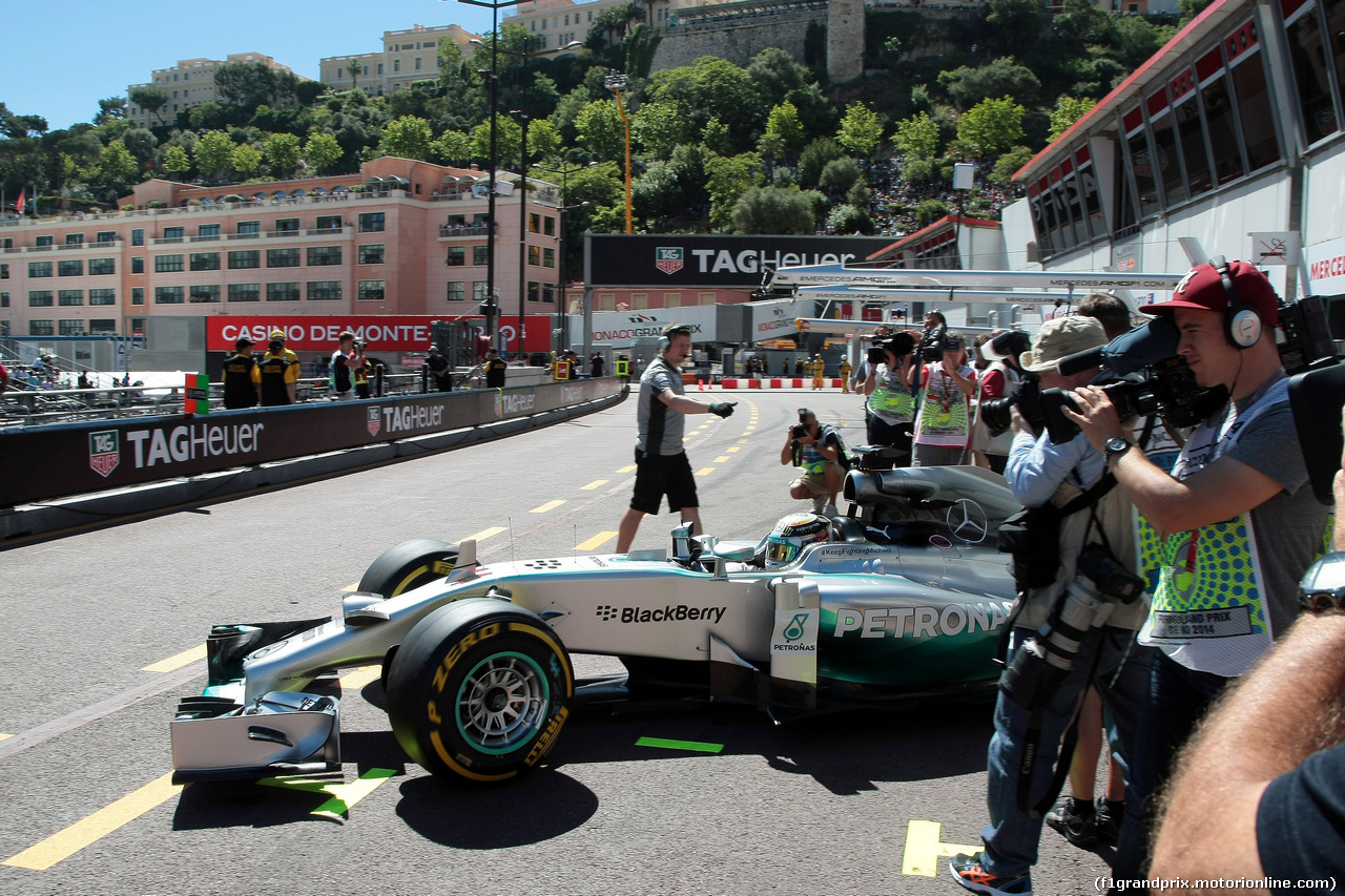 GP MONACO, 24.05.2014- Prove Libere 3, Lewis Hamilton (GBR) Mercedes AMG F1 W05