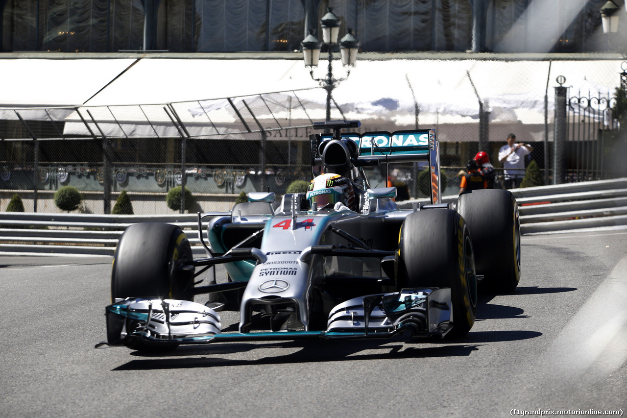 GP MONACO, 24.05.2014- Prove Libere 3, Lewis Hamilton (GBR) Mercedes AMG F1 W05