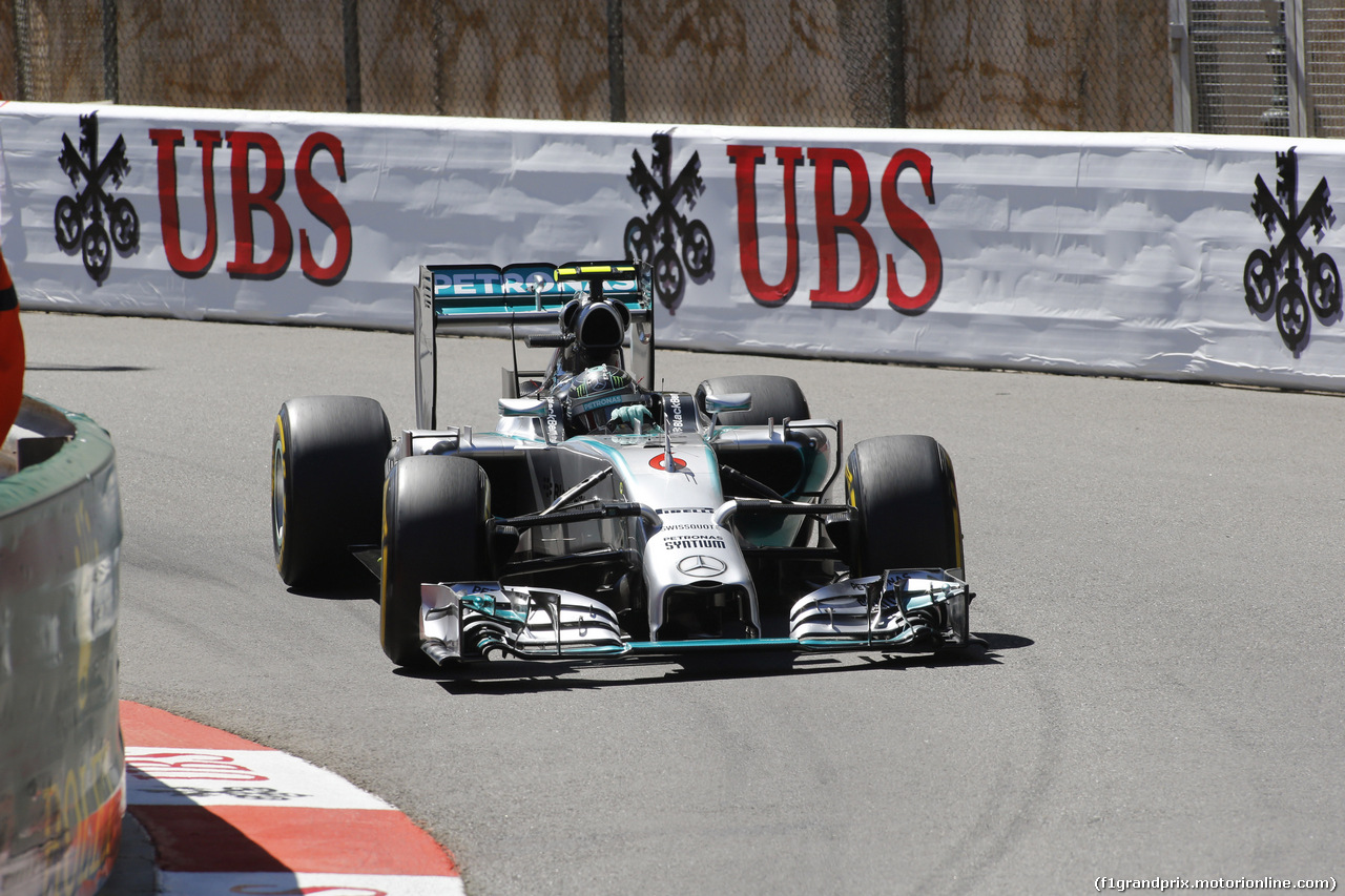 GP MONACO, 24.05.2014- Prove Libere 3, Nico Rosberg (GER) Mercedes AMG F1 W05