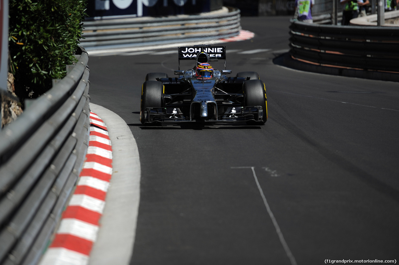 GP MONACO, 24.05.2014- Qualifiche, Jenson Button (GBR) McLaren Mercedes MP4-29