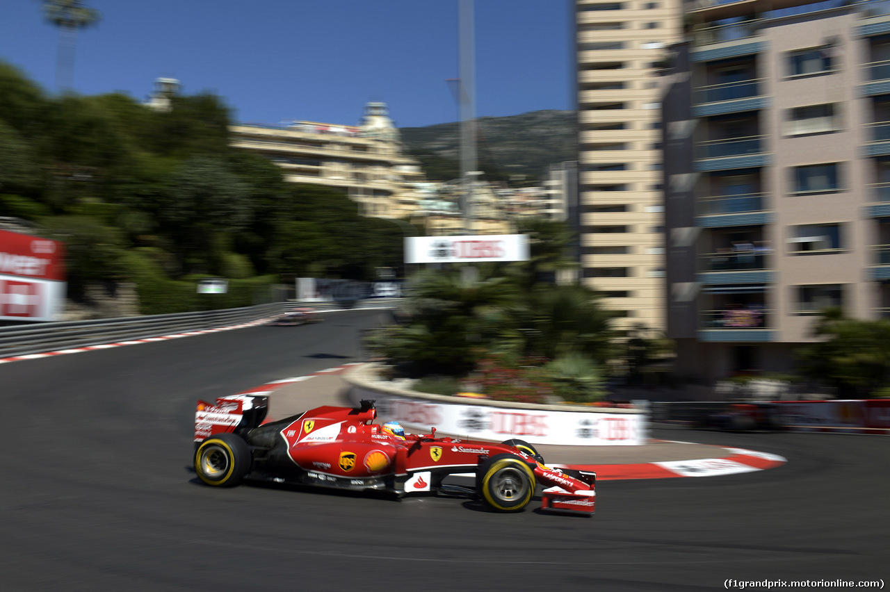 GP MONACO, 24.05.2014- Qualifiche, Fernando Alonso (ESP) Ferrari F14-T