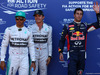GP MONACO, 24.05.2014- Qualifiche, (L-R) secondo Lewis Hamilton (GBR) Mercedes AMG F1 W05, Nico Rosberg (GER) Mercedes AMG F1 W05 pole position e terzo Daniel Ricciardo (AUS) Red Bull Racing RB10