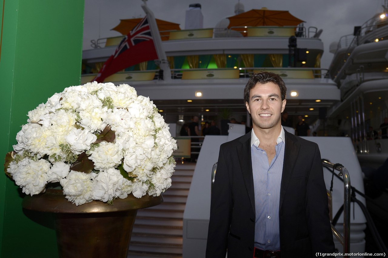 GP MONACO, 22.05.2014- Sergio Perez (MEX) Sahara Force India F1 at the Signature Monaco Party.