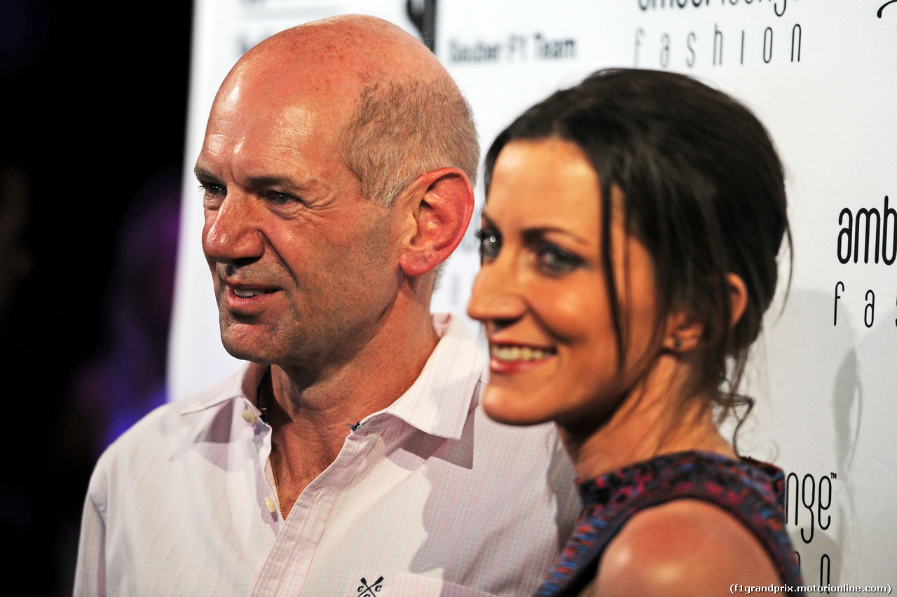 GP MONACO, Adrian Newey (GBR) Red Bull Racing Chief Technical Officer with his partner Amanda Smerczak at the Amber Lounge Fashion Show.
23.05.2014. Formula 1 World Championship, Rd 6, Monaco Grand Prix, Monte Carlo, Monaco, Venerdi'.