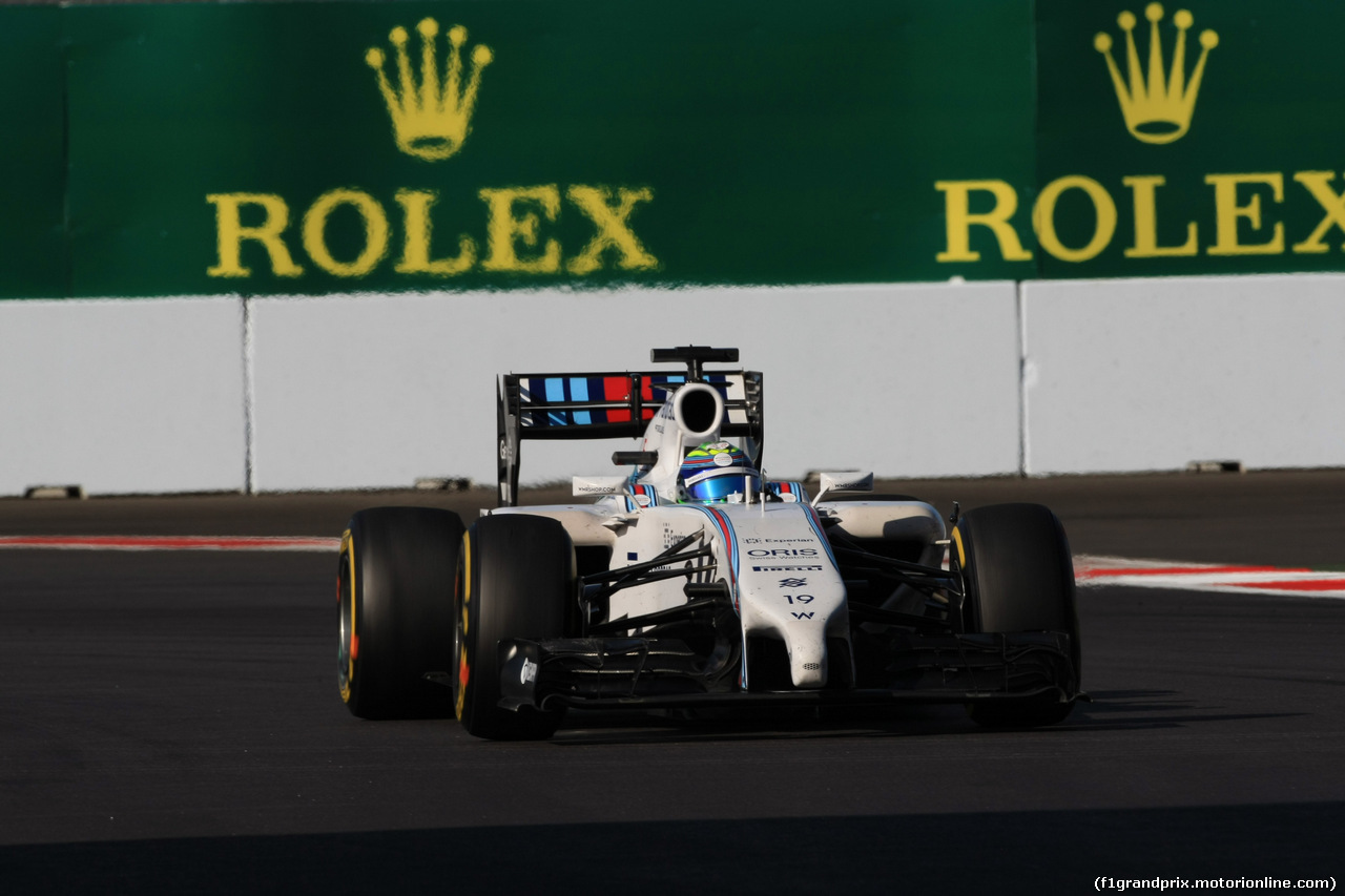GP RUSSIA, 12.10.2014- Gara, Felipe Massa (BRA) Williams F1 Team FW36