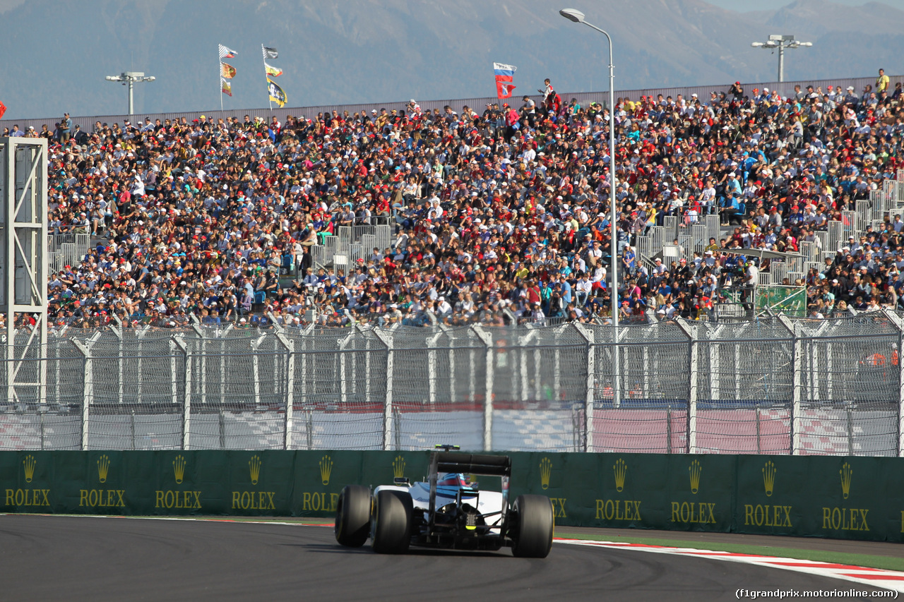 GP RUSSIA, 12.10.2014- Gara, Valtteri Bottas (FIN) Williams F1 Team FW36