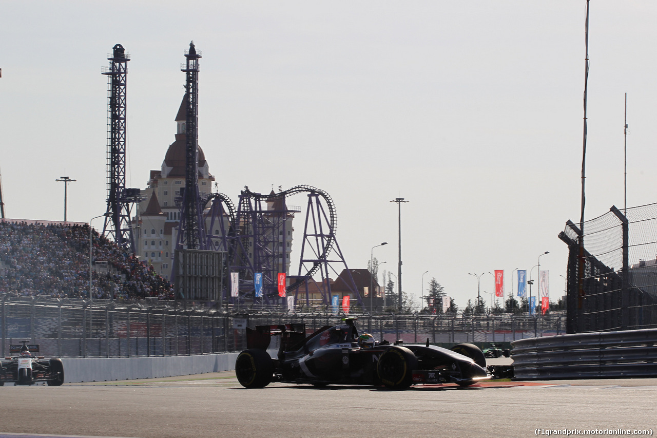 GP RUSSIA, 12.10.2014- Gara, Esteban Gutierrez (MEX) Sauber F1 Team C33