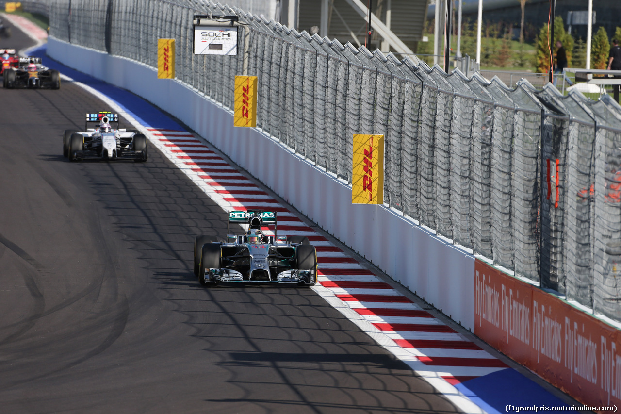 GP RUSSIA, 12.10.2014- Gara, Lewis Hamilton (GBR) Mercedes AMG F1 W05