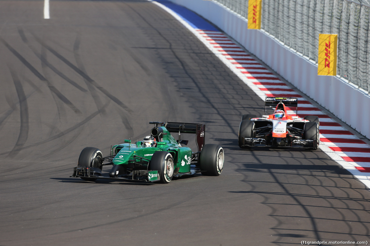GP RUSSIA, 12.10.2014- Gara, Kamui Kobayashi (JPN) Caterham F1 Team CT05