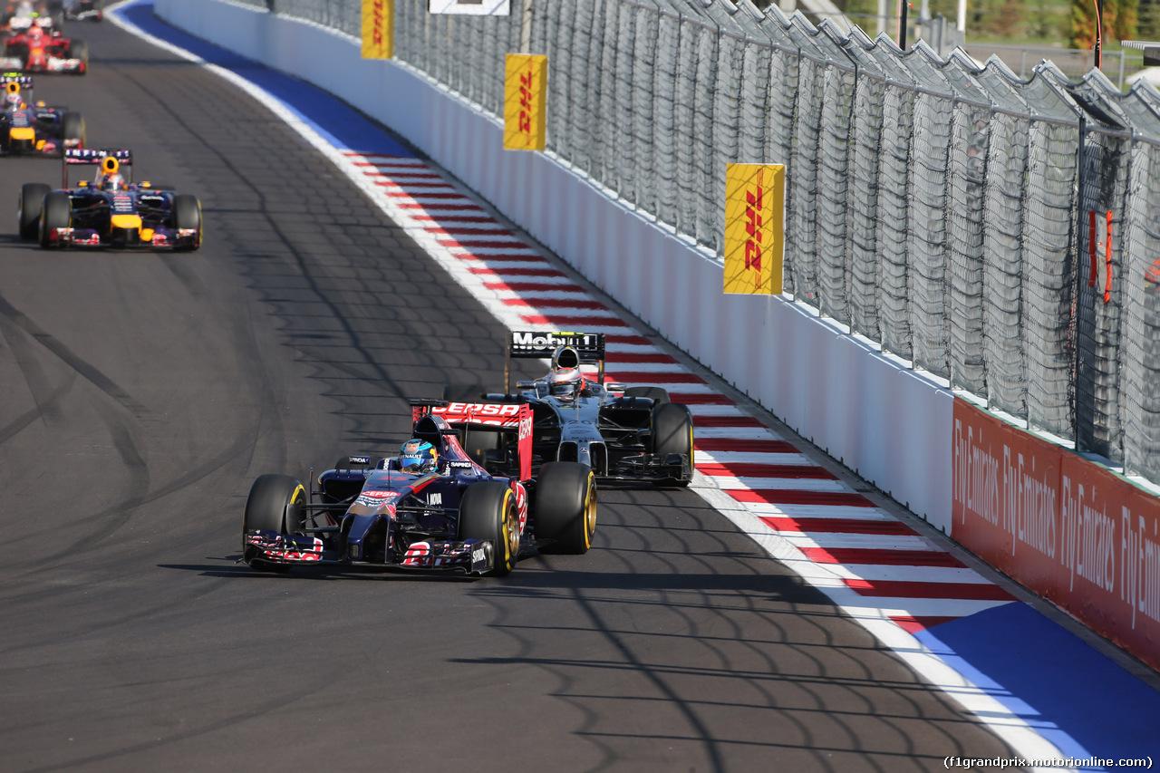 GP RUSSIA, 12.10.2014- Gara, Jean-Eric Vergne (FRA) Scuderia Toro Rosso STR9