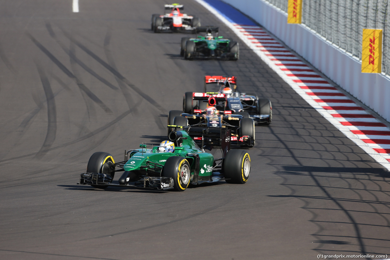 GP RUSSIA, 12.10.2014- Gara, Marcus Ericsson (SWE) Caterham F1 Team CT-04