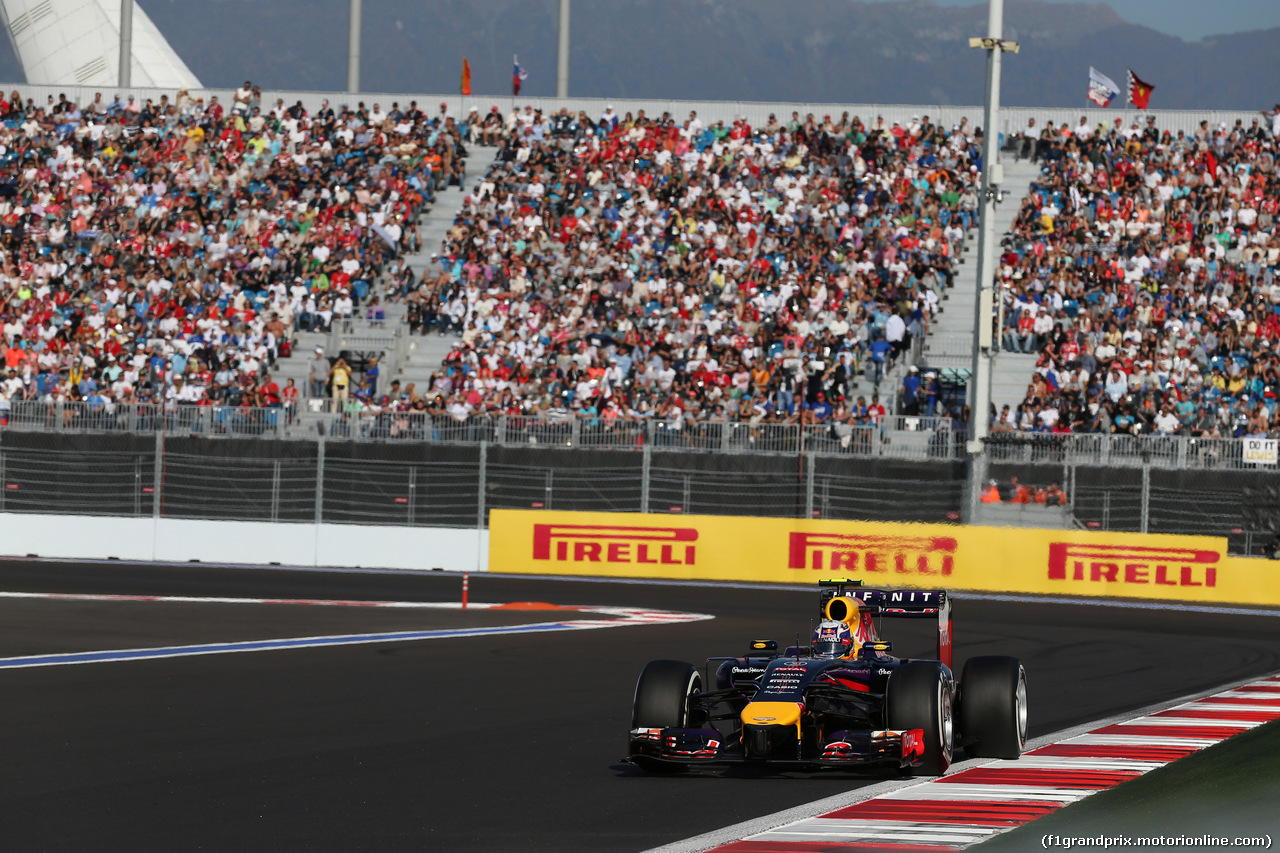 GP RUSSIA, 12.10.2014- Gara, Daniel Ricciardo (AUS) Infiniti Red Bull Racing RB10