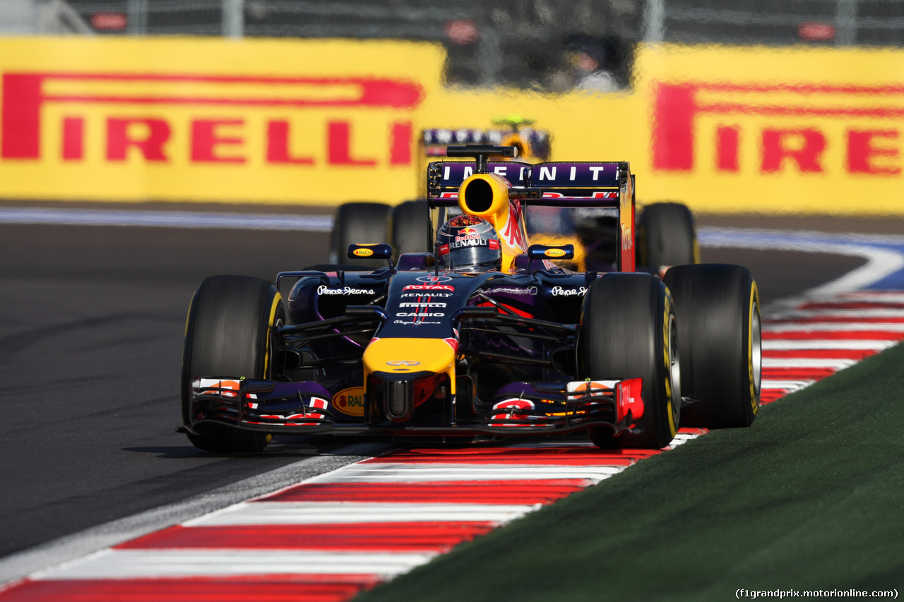 GP RUSSIA, 12.10.2014- Gara, Sebastian Vettel (GER) Infiniti Red Bull Racing RB10