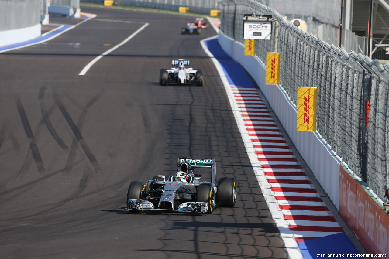 GP RUSSIA, 12.10.2014- Gara, Lewis Hamilton (GBR) Mercedes AMG F1 W05