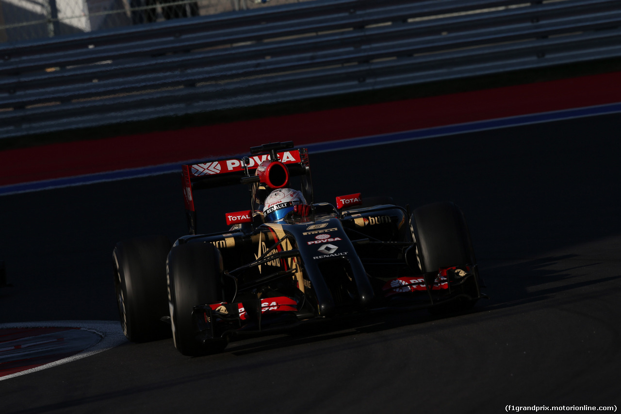 GP RUSSIA, 12.10.2014- Gara, Romain Grosjean (FRA) Lotus F1 Team E22