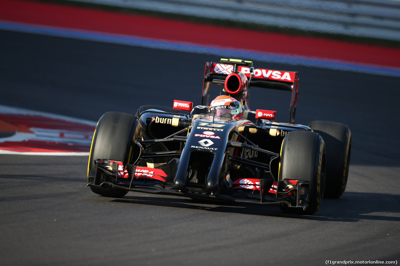 GP RUSSIA, 12.10.2014- Gara, Pastor Maldonado (VEN) Lotus F1 Team, E22