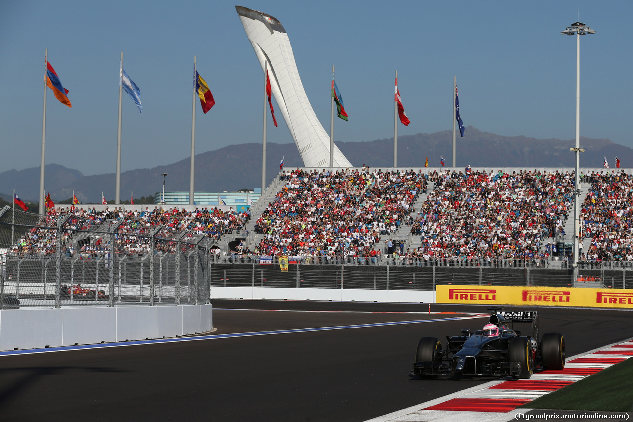 GP RUSSIA, 12.10.2014- Gara, Jenson Button (GBR) McLaren Mercedes MP4-29