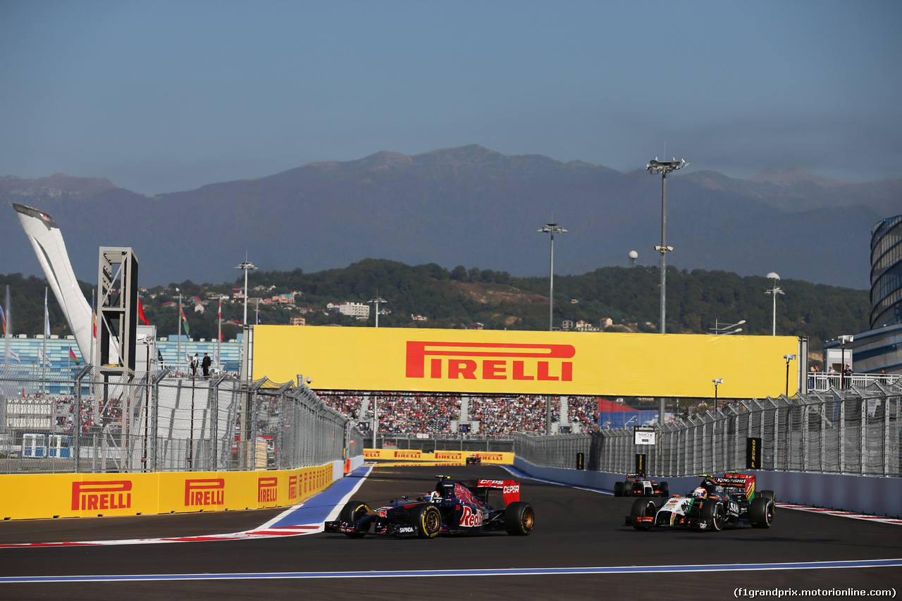 GP RUSSIA, 12.10.2014- Gara, Daniil Kvyat (RUS) Scuderia Toro Rosso STR9