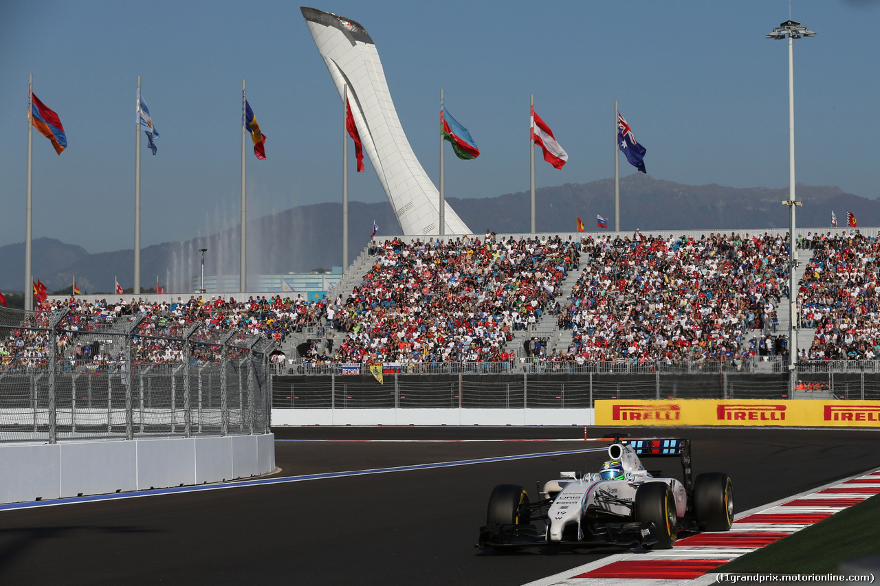 GP RUSSIA, 12.10.2014- Gara, Felipe Massa (BRA) Williams F1 Team FW36
