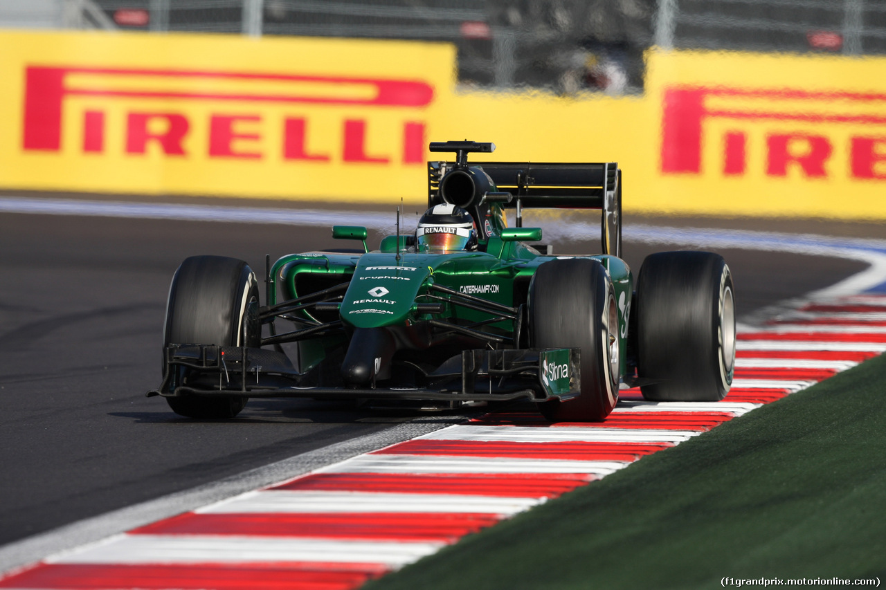 GP RUSSIA, 12.10.2014- Gara, Kamui Kobayashi (JPN) Caterham F1 Team CT05