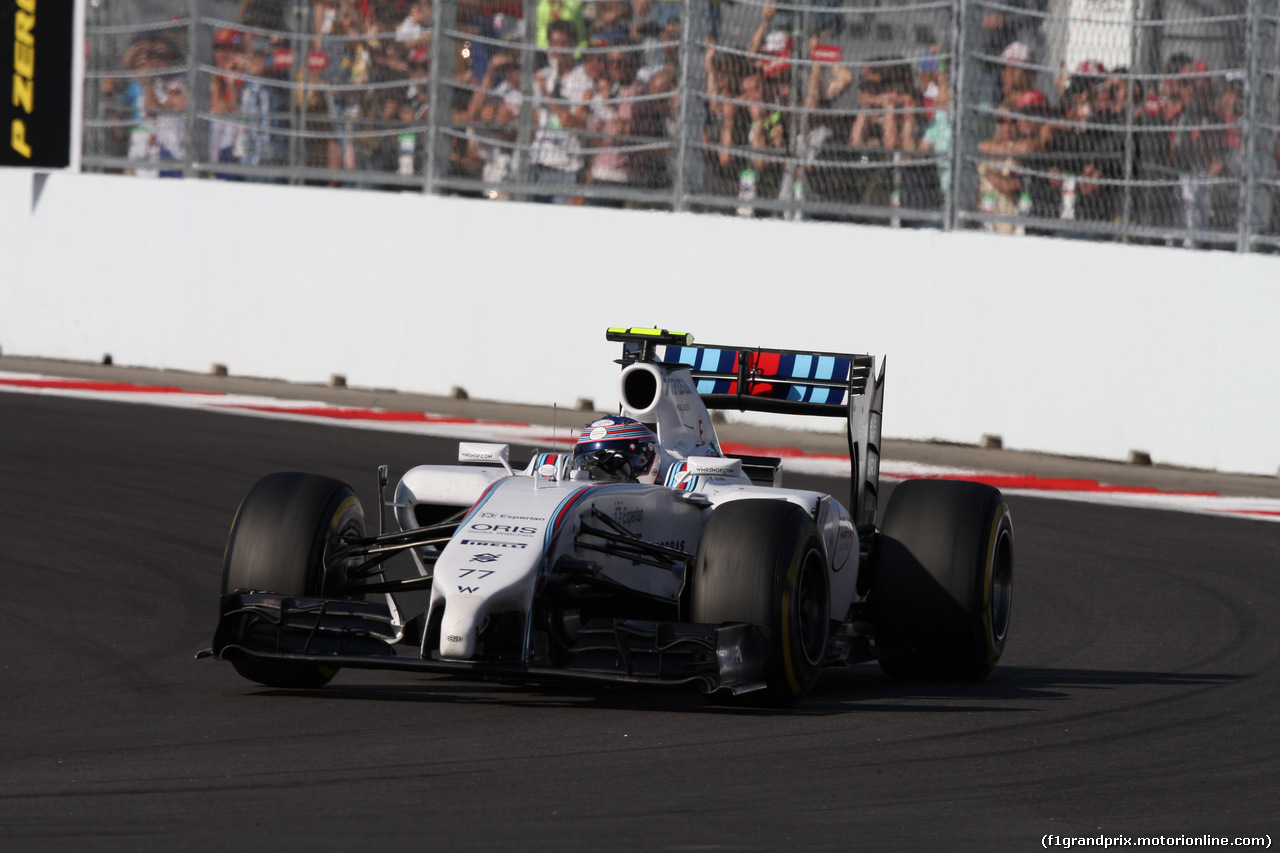 GP RUSSIA, 12.10.2014- Gara, Valtteri Bottas (FIN) Williams F1 Team FW36