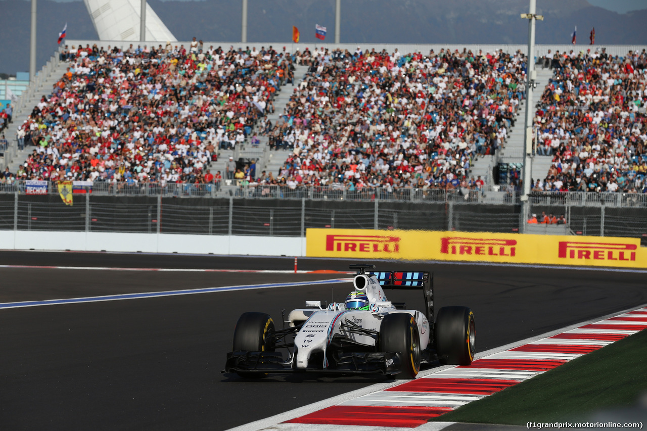 GP RUSSIA, 12.10.2014- Gara, Felipe Massa (BRA) Williams F1 Team FW36