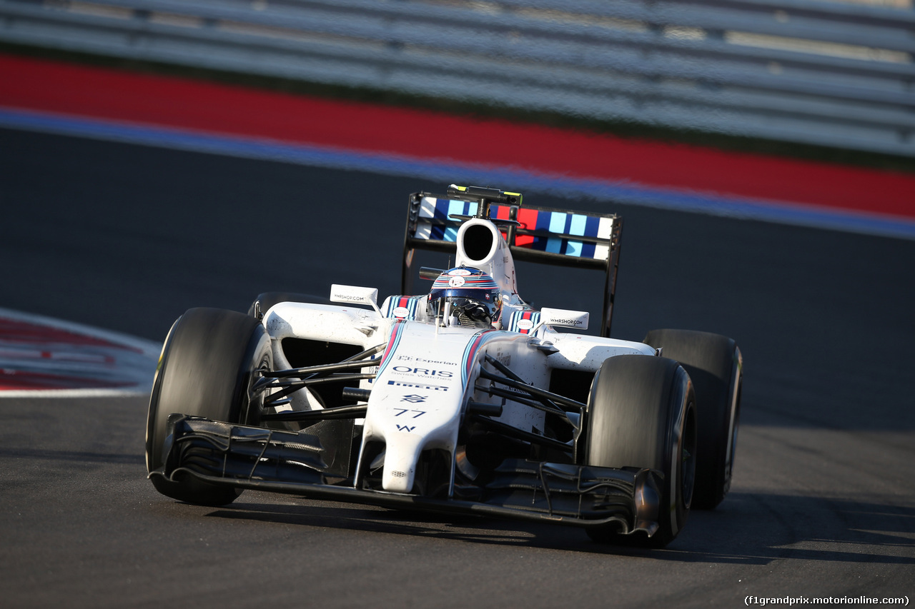 GP RUSSIA, 12.10.2014- Gara, Valtteri Bottas (FIN) Williams F1 Team FW36