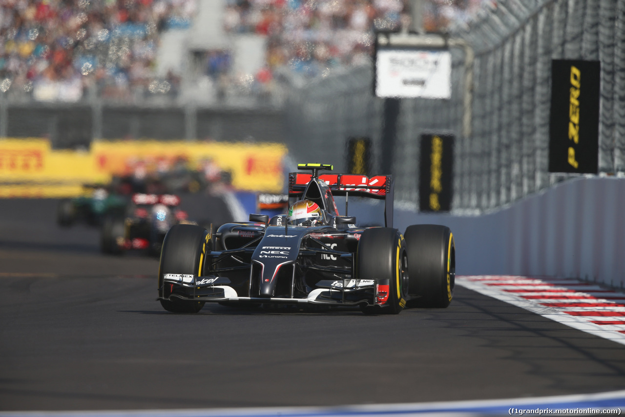 GP RUSSIA, 12.10.2014- Gara, Esteban Gutierrez (MEX) Sauber F1 Team C33