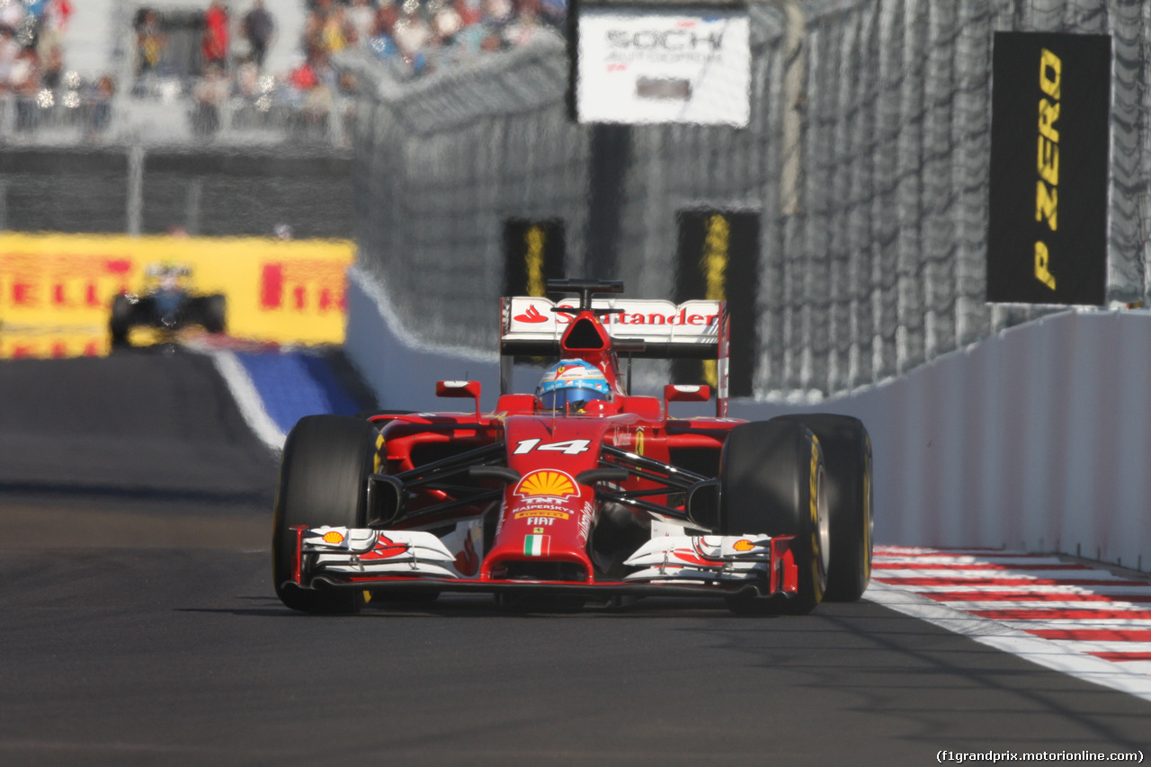 GP RUSSIA, 12.10.2014- Gara, Kimi Raikkonen (FIN) Ferrari F14T