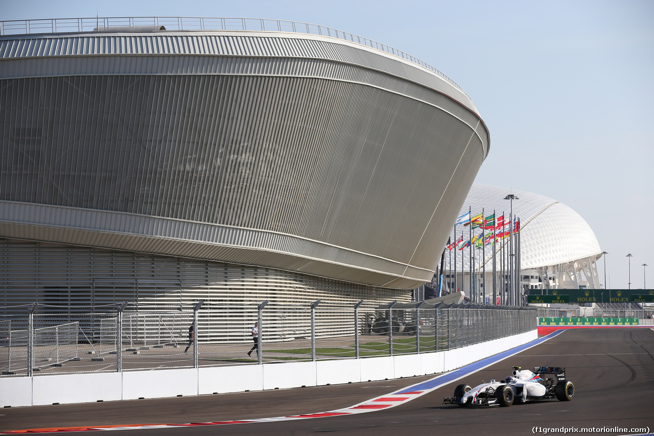 GP RUSSIA, 12.10.2014- Gara, Valtteri Bottas (FIN) Williams F1 Team FW36