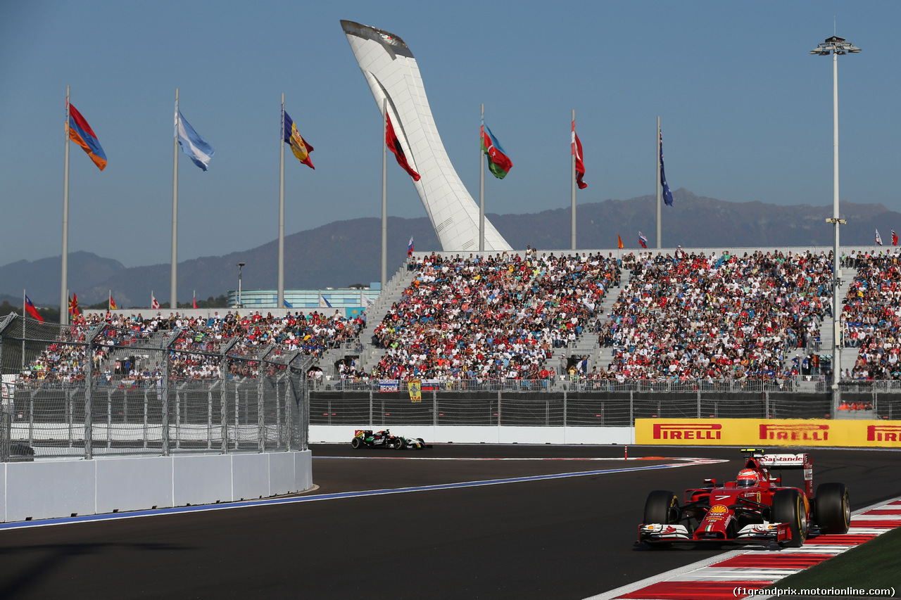 GP RUSSIA, 12.10.2014- Gara, Kimi Raikkonen (FIN) Ferrari F14T