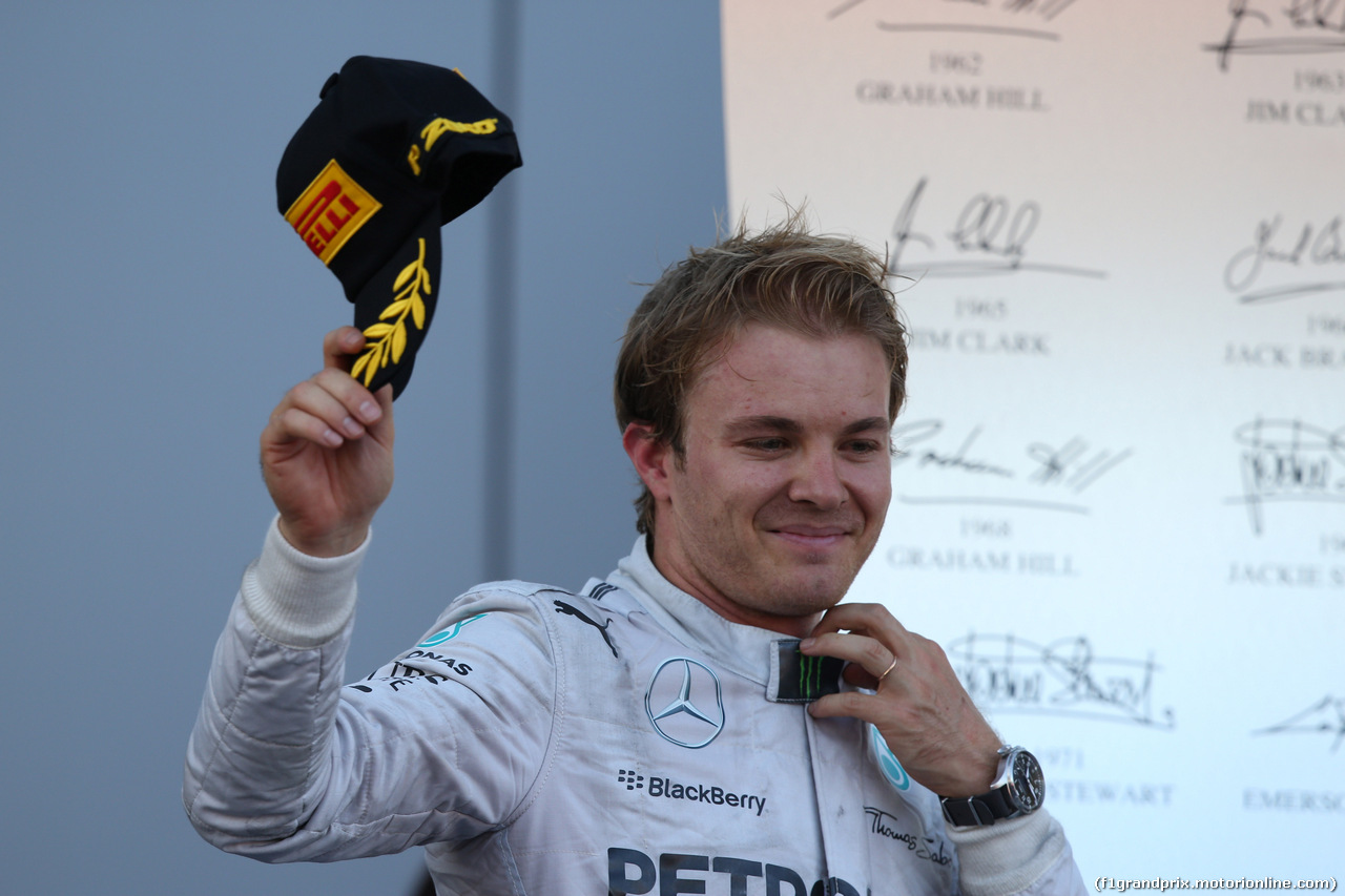GP RUSSIA, 12.10.2014- Podium, 2nd Nico Rosberg (GER) Mercedes AMG F1 W05