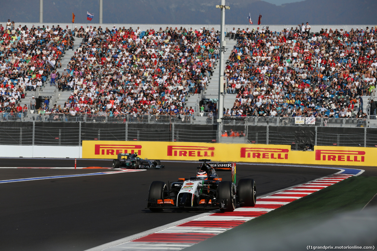 GP RUSSIA, 12.10.2014- Gara, Nico Hulkenberg (GER) Sahara Force India VJM07