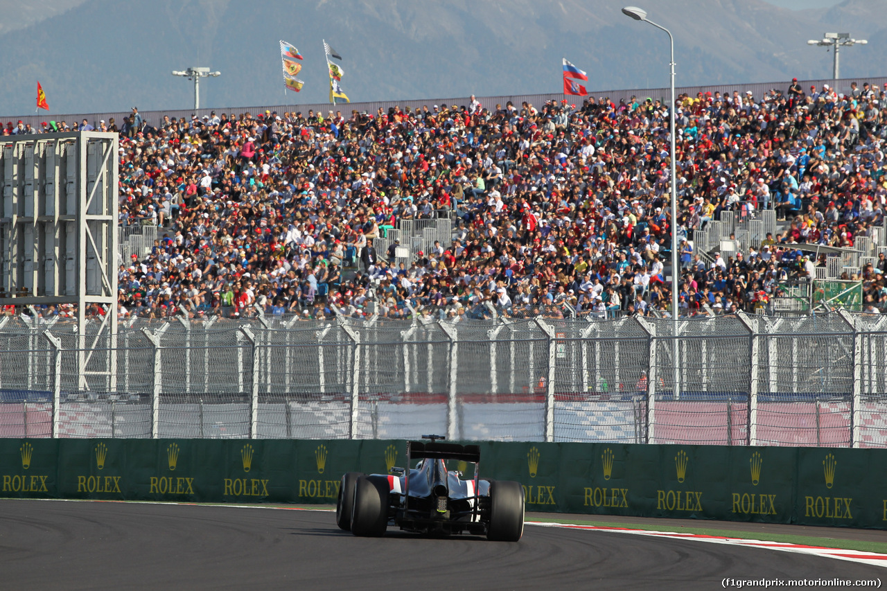 GP RUSSIA, 12.10.2014- Gara, Adrian Sutil (GER) Sauber F1 Team C33