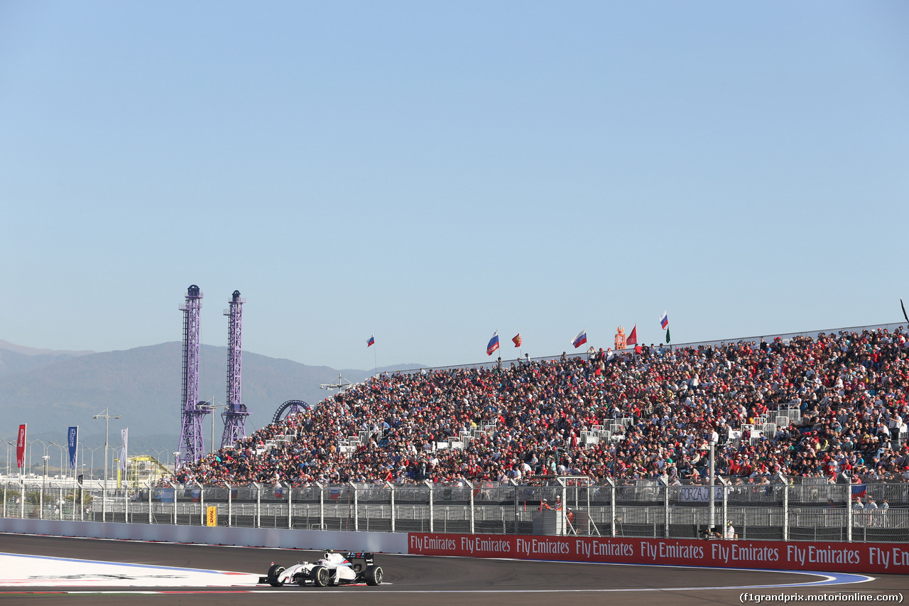 GP RUSSIA, 12.10.2014- Gara, Valtteri Bottas (FIN) Williams F1 Team FW36