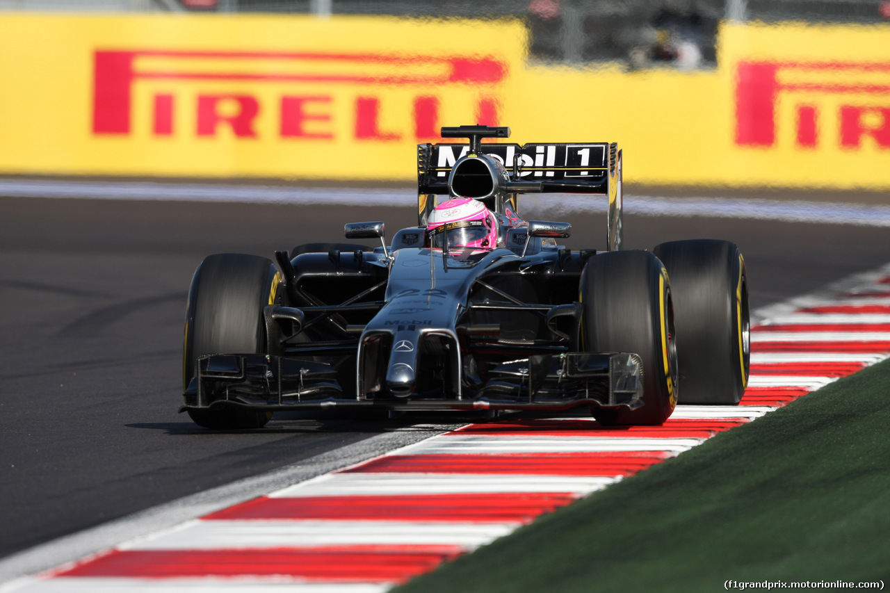 GP RUSSIA, 12.10.2014- Gara, Jenson Button (GBR) McLaren Mercedes MP4-29