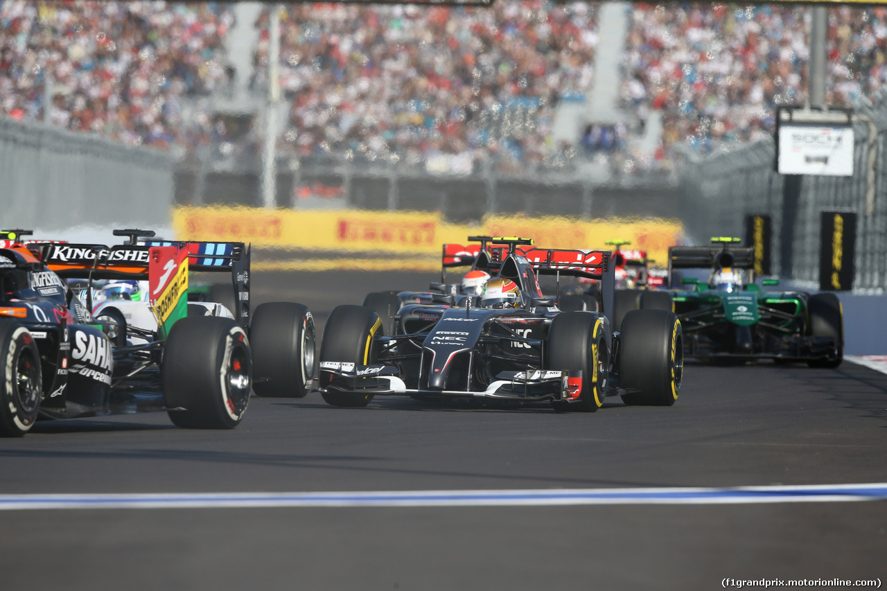 GP RUSSIA, 12.10.2014- Gara, Esteban Gutierrez (MEX) Sauber F1 Team C33