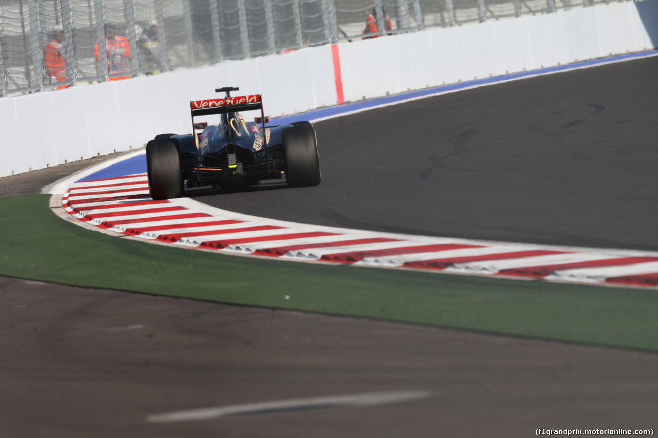 GP RUSSIA, 12.10.2014- Gara, Pastor Maldonado (VEN) Lotus F1 Team, E22