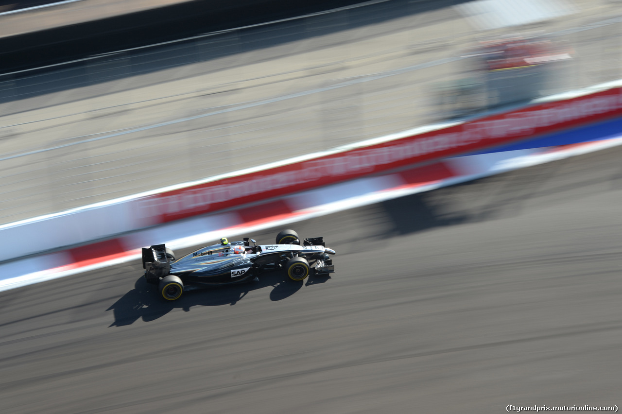 GP RUSSIA, 12.10.2014- Gara, Kevin Magnussen (DEN) McLaren Mercedes MP4-29