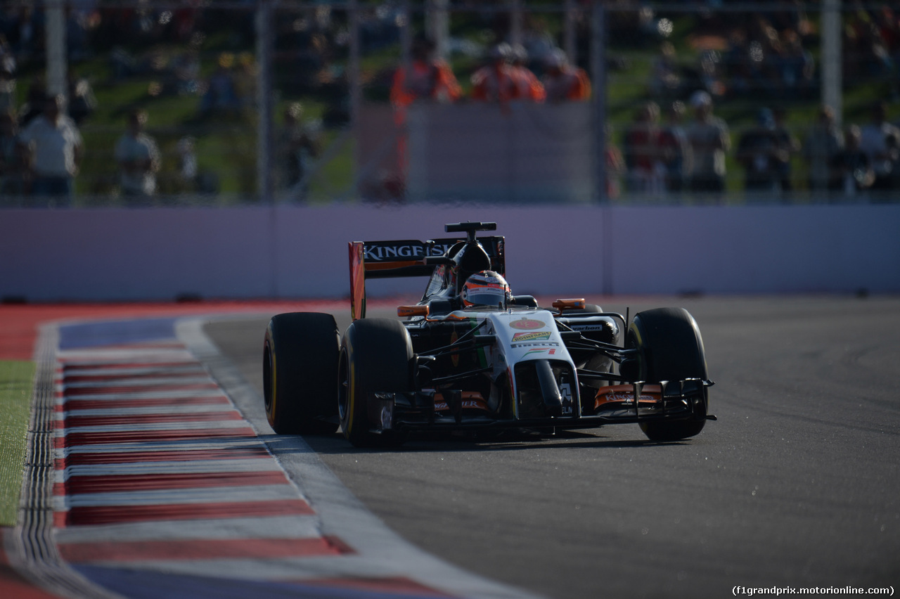 GP RUSSIA, 12.10.2014- Gara, Nico Hulkenberg (GER) Sahara Force India VJM07