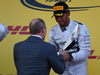 GP RUSSIA, 12.10.2014- Podium, winner Lewis Hamilton (GBR) Mercedes AMG F1 W05,  Vladimir Putin (RUS) President od Russian Federation