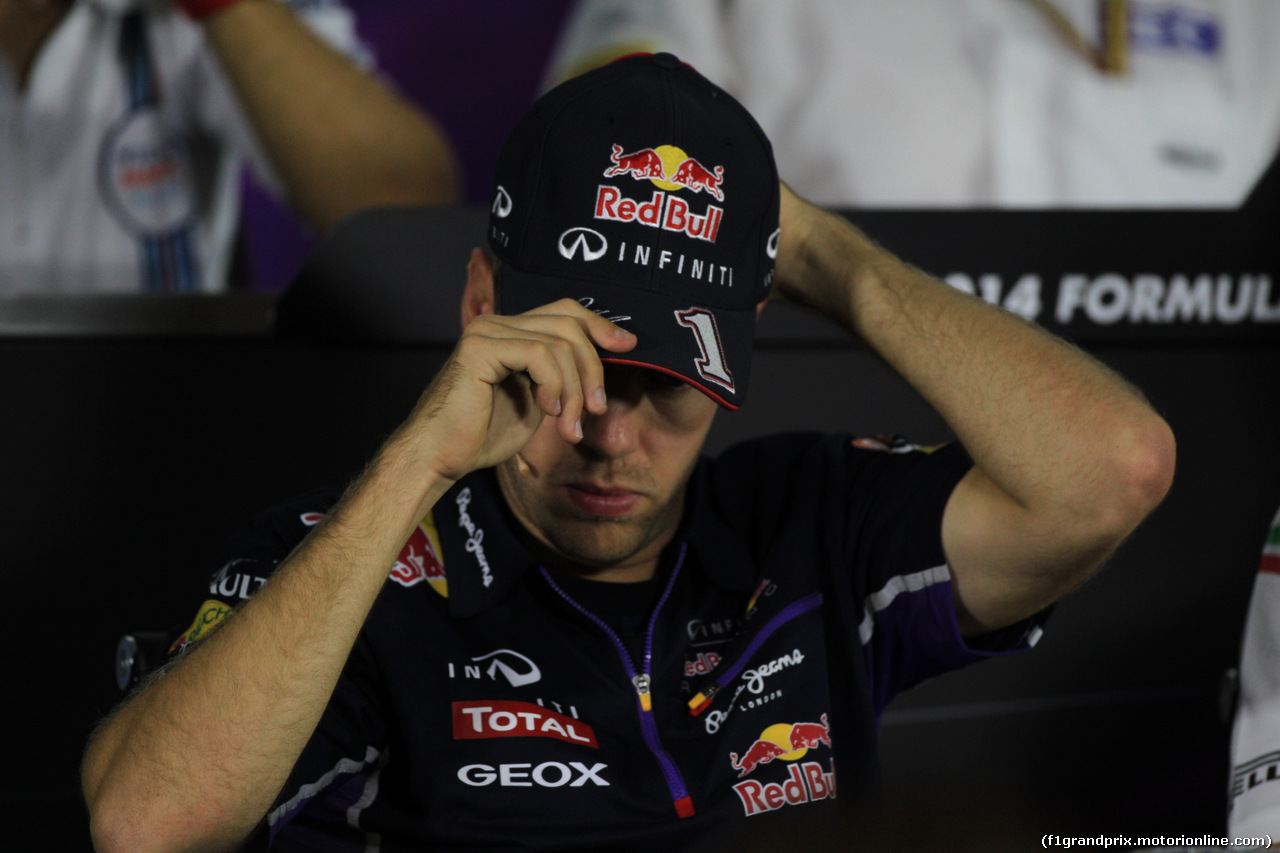 GP RUSSIA, 09.10.2014- Giovedi'  Press Conference, Sebastian Vettel (GER) Infiniti Red Bull Racing RB10