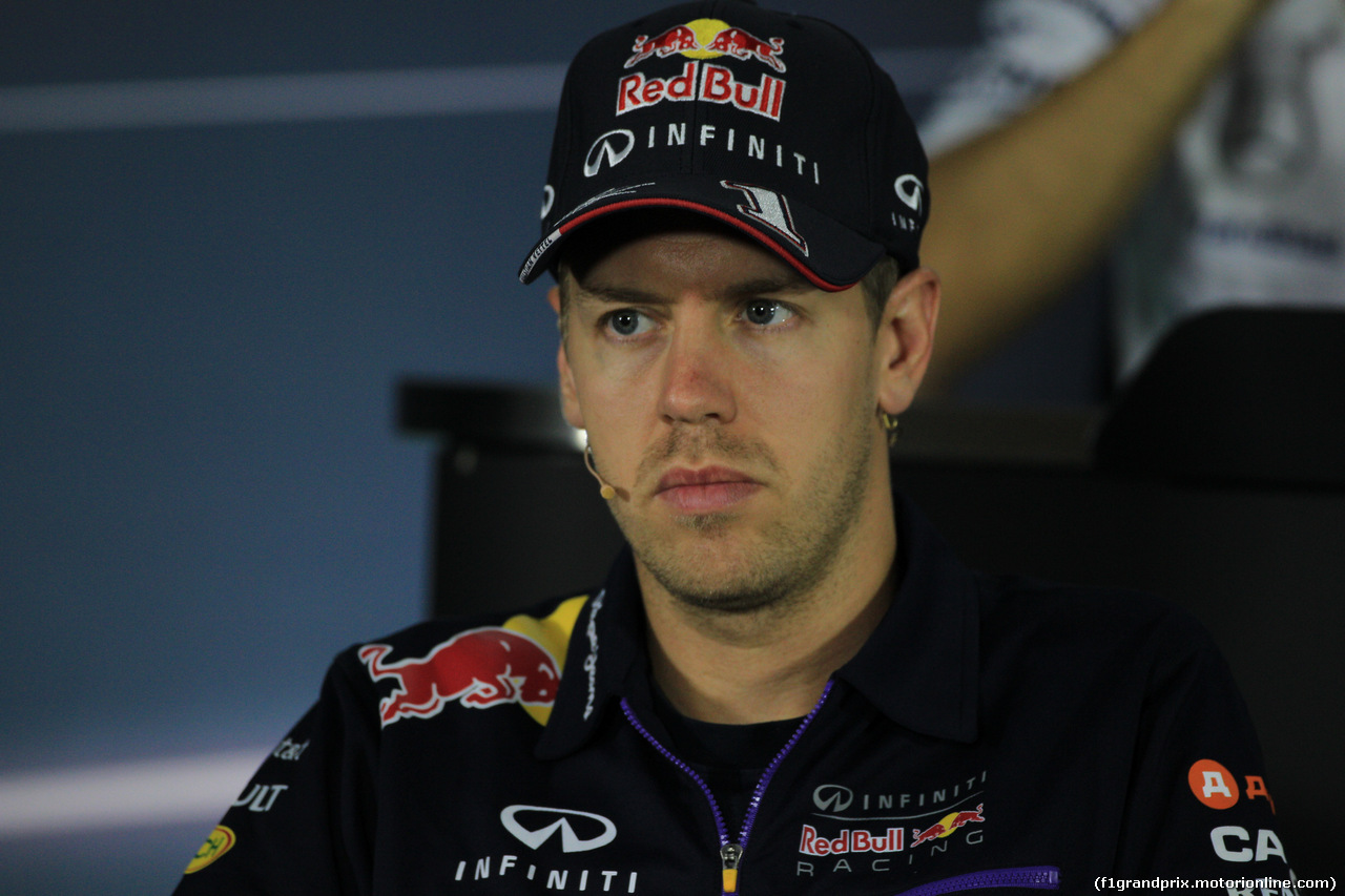 GP RUSSIA, 09.10.2014- Giovedi'  Press Conference, Sebastian Vettel (GER) Infiniti Red Bull Racing RB10