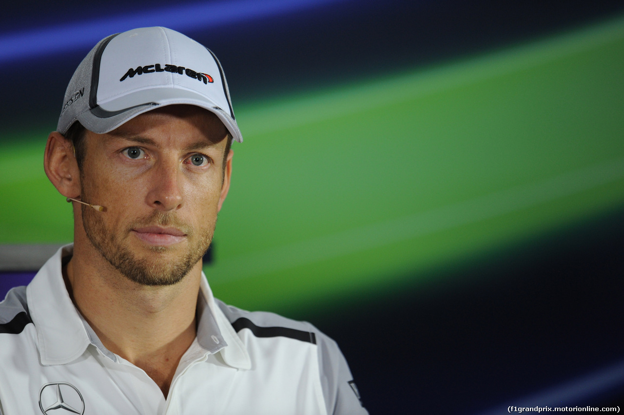 GP RUSSIA, 09.10.2014- Giovedi'  Press Conference, Jenson Button (GBR) McLaren Mercedes MP4-29