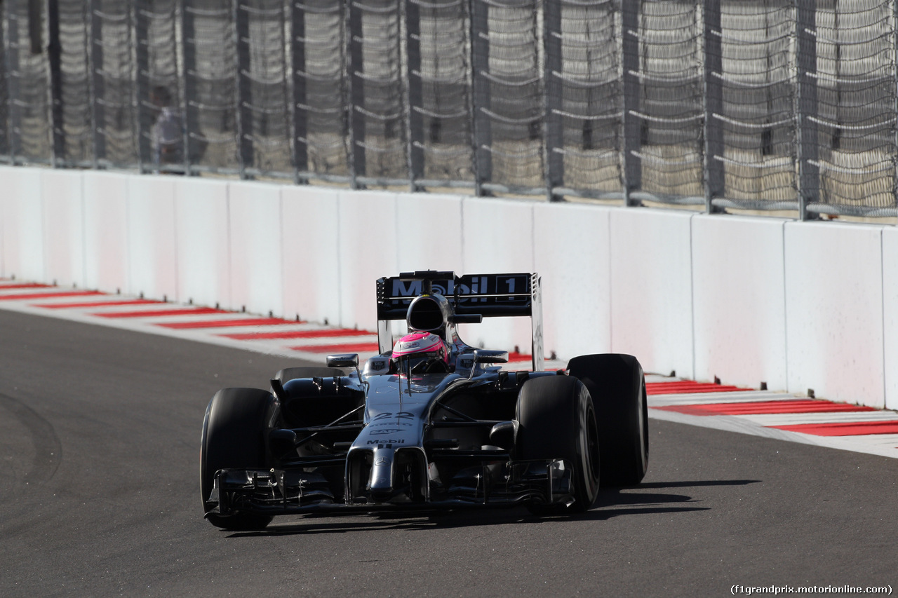 GP RUSSIA, 11.10.2014- Prove Libere 3, Jenson Button (GBR) McLaren Mercedes MP4-29
