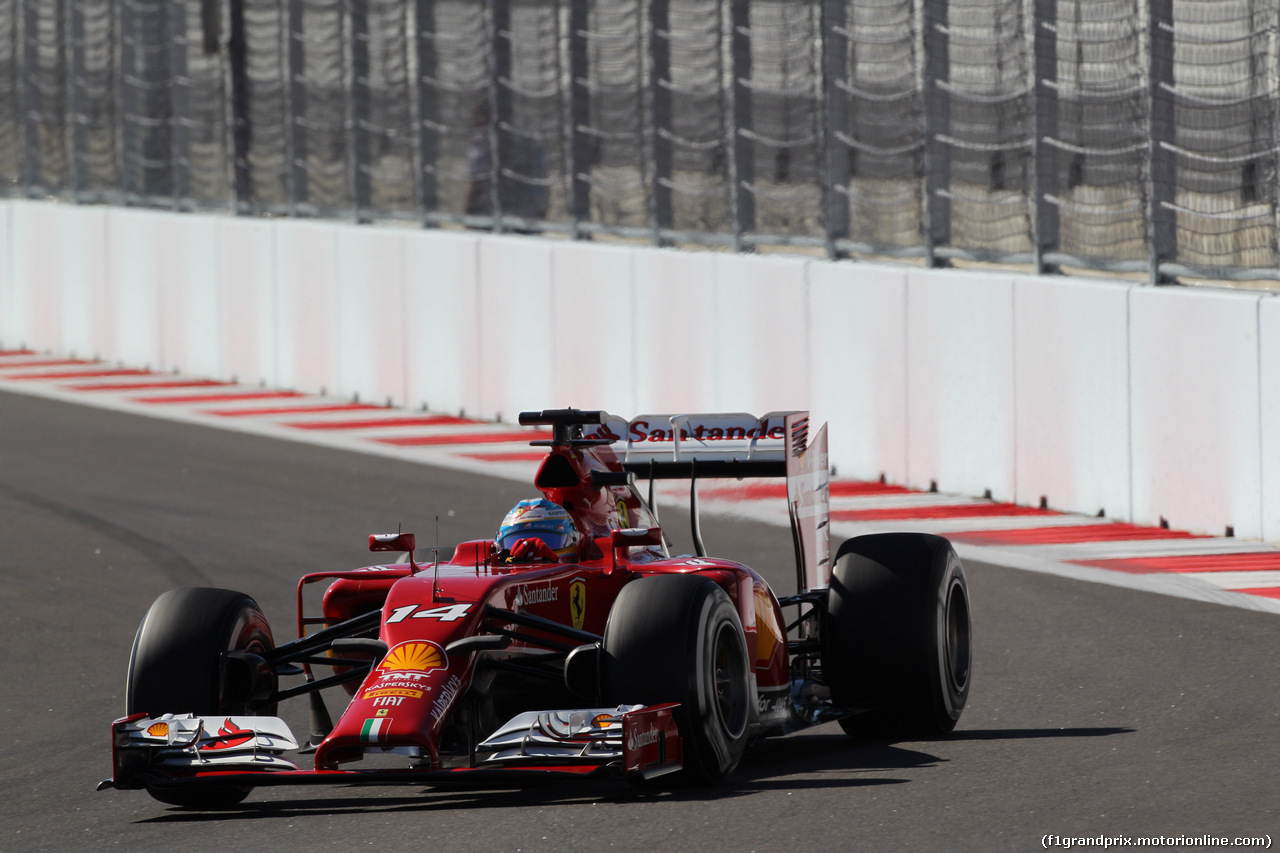 GP RUSSIA, 11.10.2014- Prove Libere 3, Fernando Alonso (ESP) Ferrari F14T
