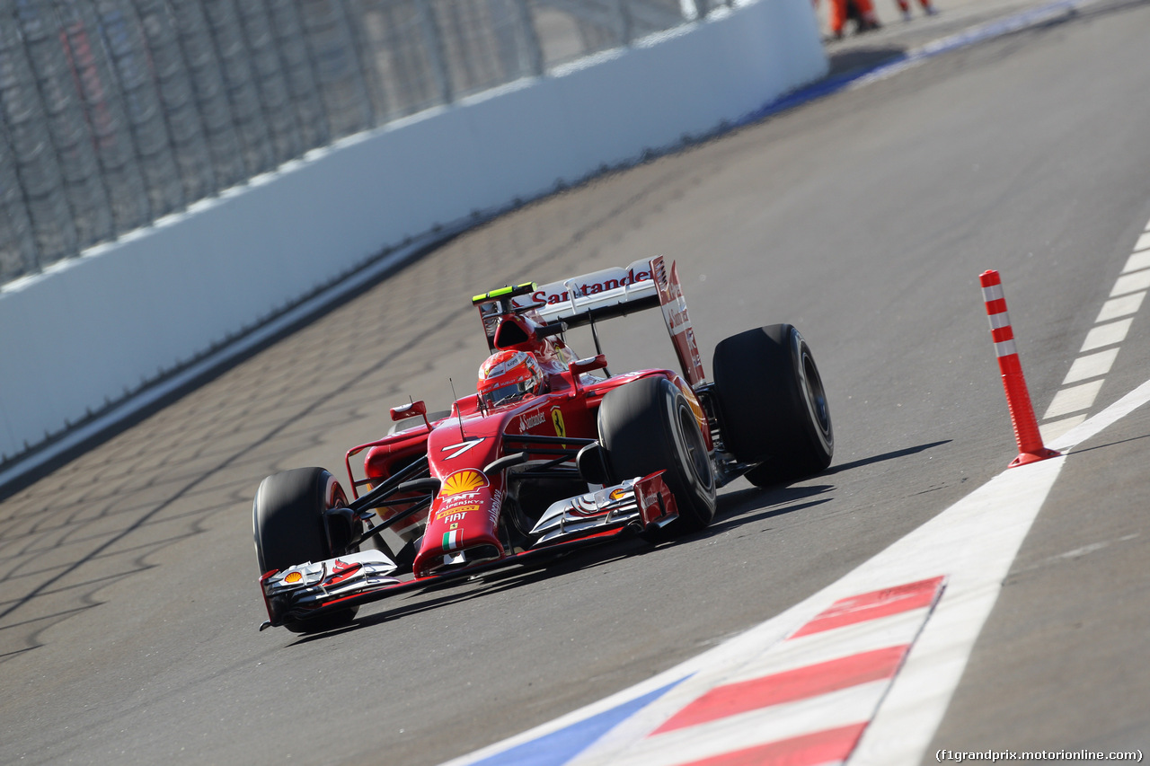 GP RUSSIA, 11.10.2014- Prove Libere 3, Kimi Raikkonen (FIN) Ferrari F14T